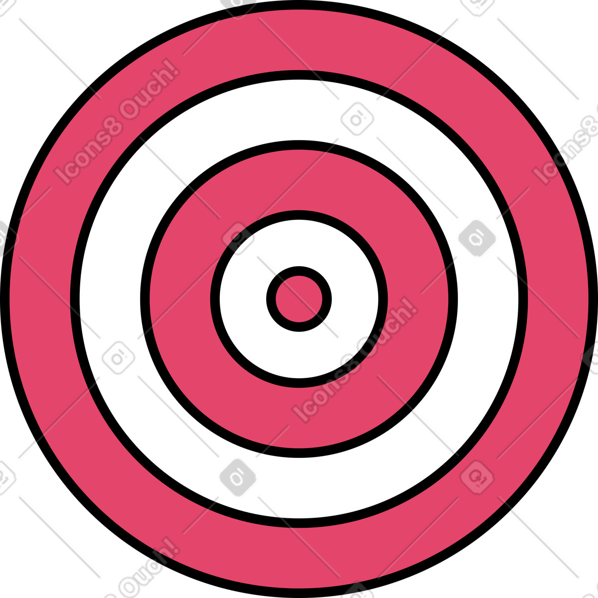 Illustration Cible dans le style Memphis à télécharger aux formats PNG, SVG