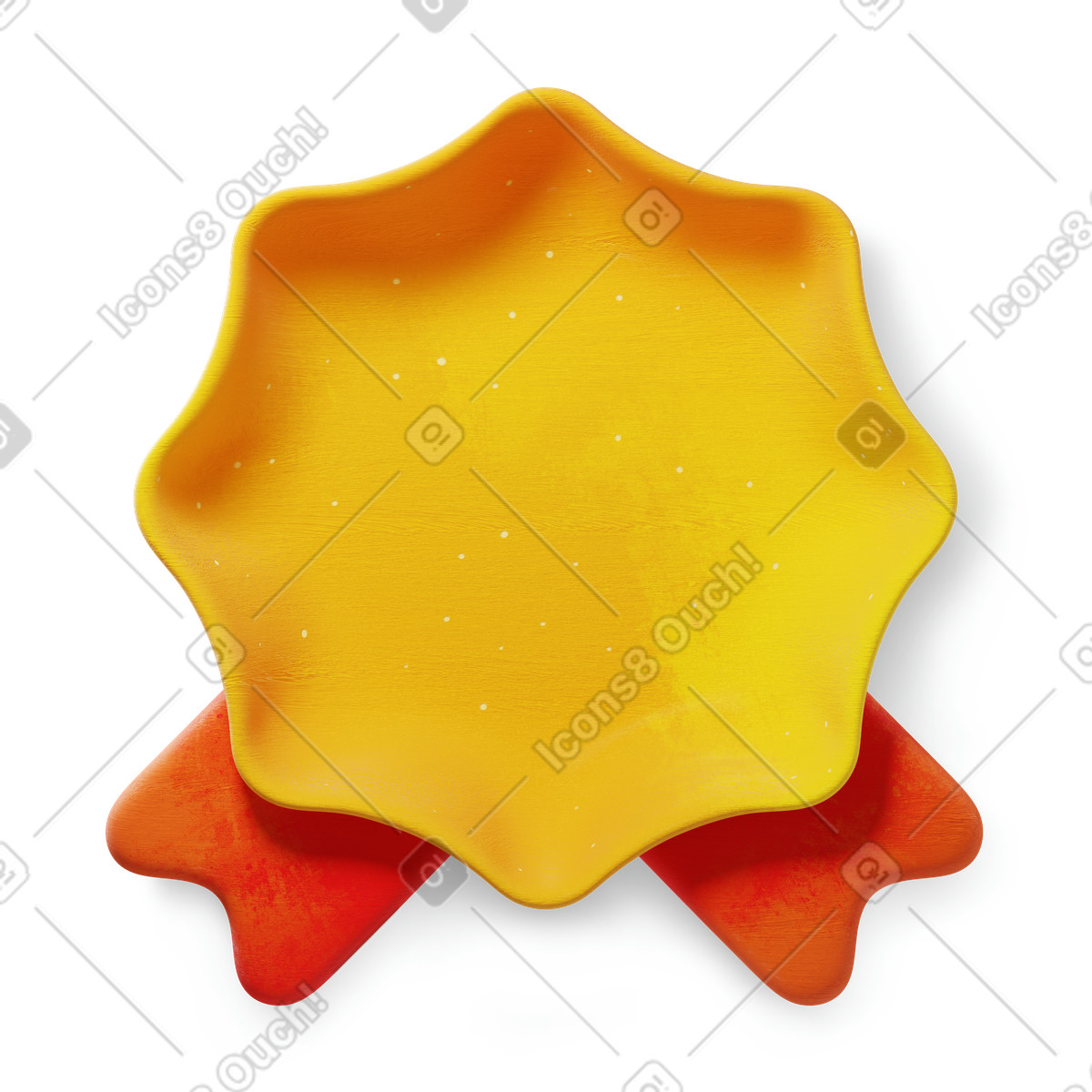 Medal illustration in 3D Microsoft Fluent style download in PNG, SVG