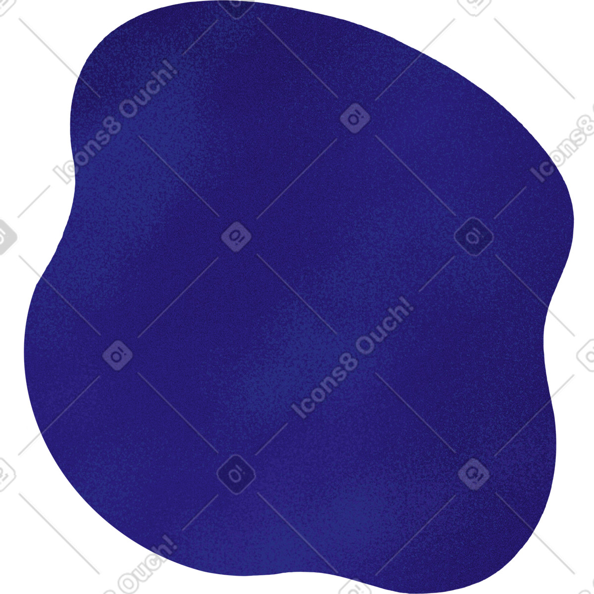 Forma macchiata strutturata blu illustrazione in stile Gleam scarica in PNG, SVG