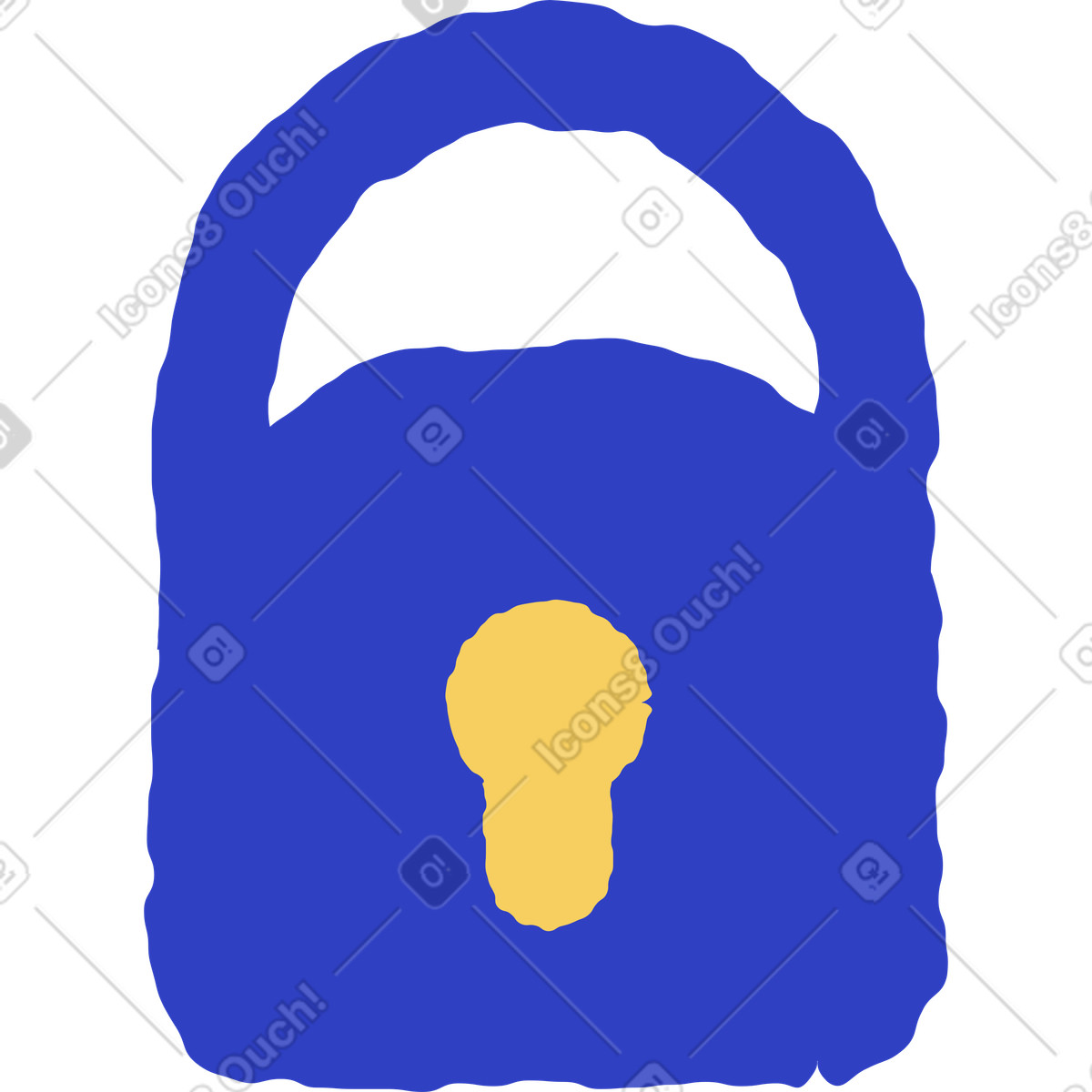 Ilustração de Trancado em no estilo Pablo para baixar em PNG, SVG