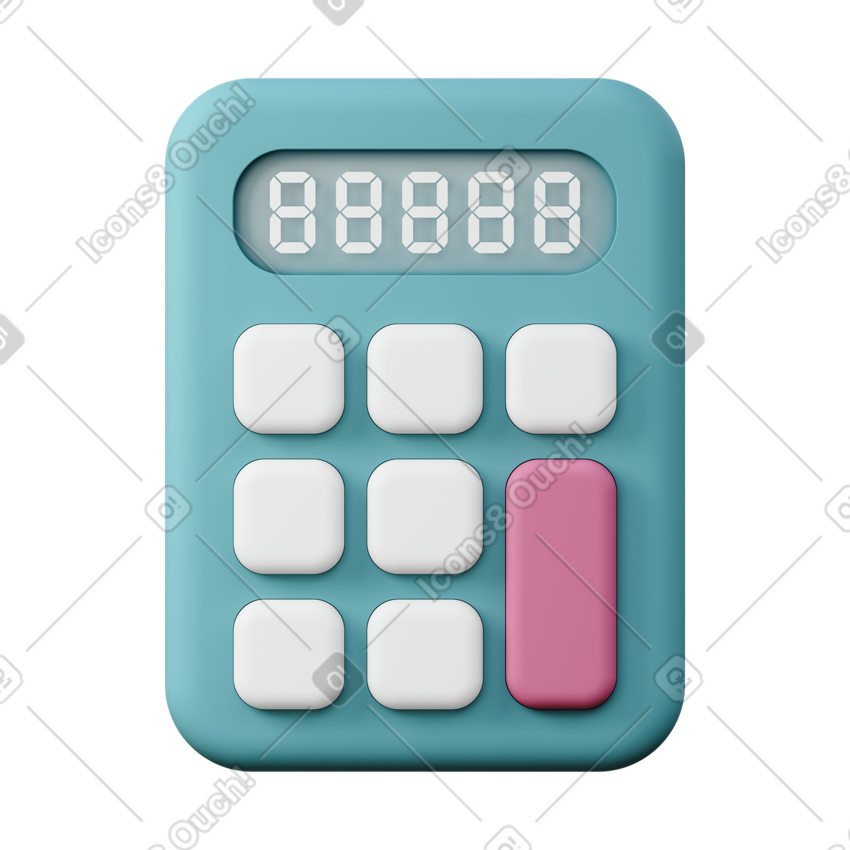 Ilustração de Сalculator em no estilo 3D Sugary para baixar em PNG, SVG