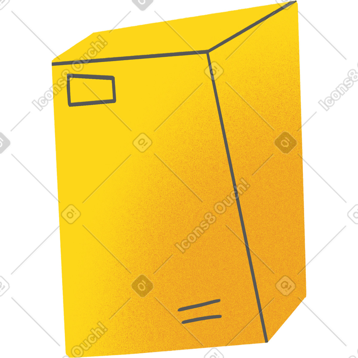 Yellow box illustrazione in stile Bonny scarica in PNG, SVG