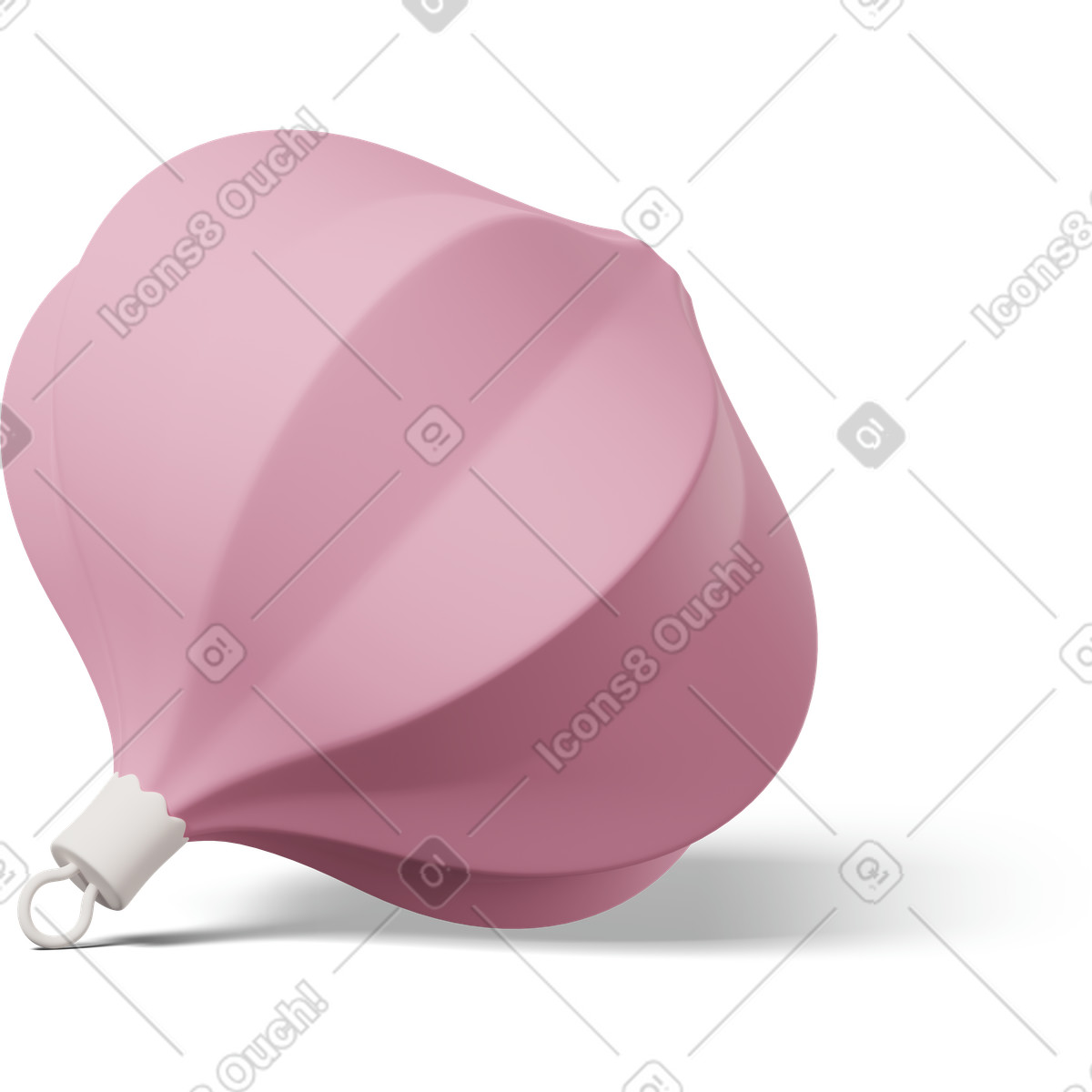 Ilustração de Pink onion shaped bauble lying on ground em no estilo 3D Casual life para baixar em PNG, SVG