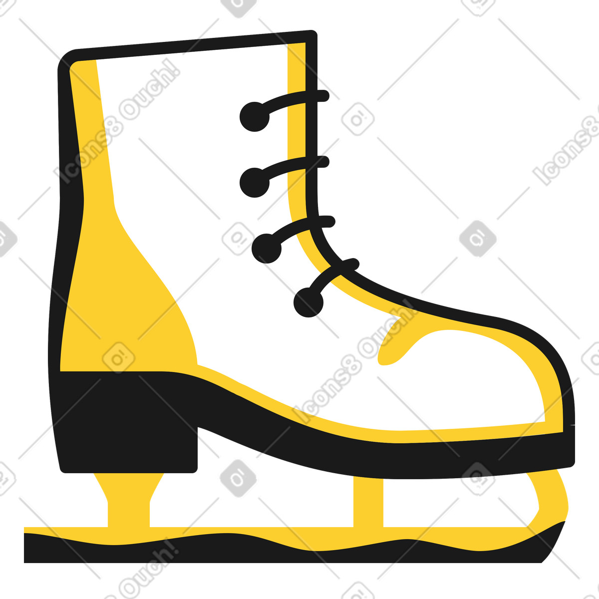 Taxi スタイルの Ice skate for winter activity のイラストをPNG、SVG形式でダウンロード