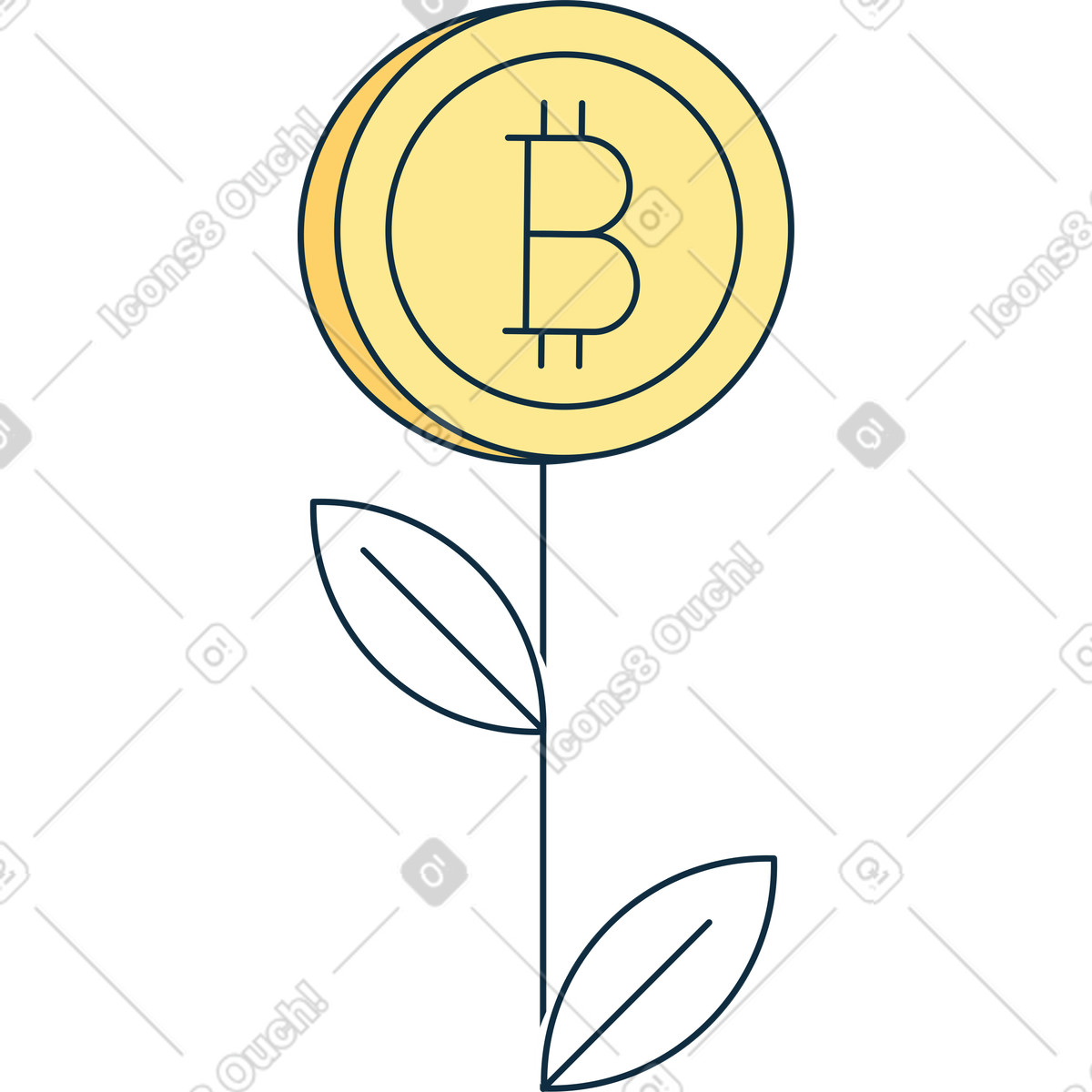 Illustration Usine de bitcoins dans le style Bubble gum à télécharger aux formats PNG, SVG