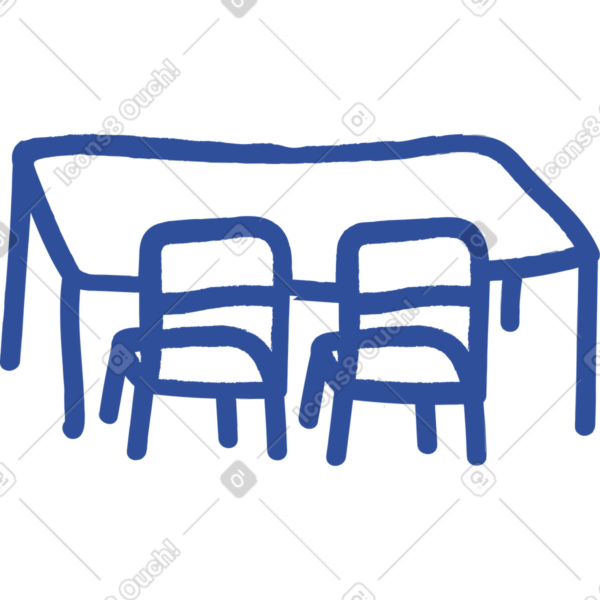 Illustration Bureau d'école dans le style Lime à télécharger aux formats PNG, SVG