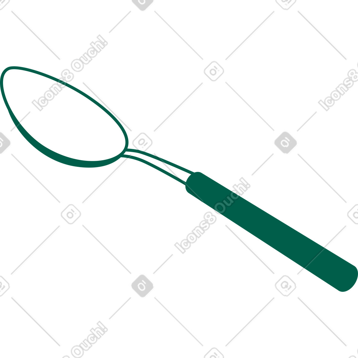 Spoon illustration in Storyline style download in PNG, SVG