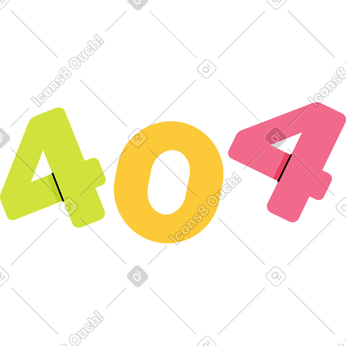 Schriftzug vierhundertvier text-Illustration im Juicy-Stil als Download in PNG, SVG