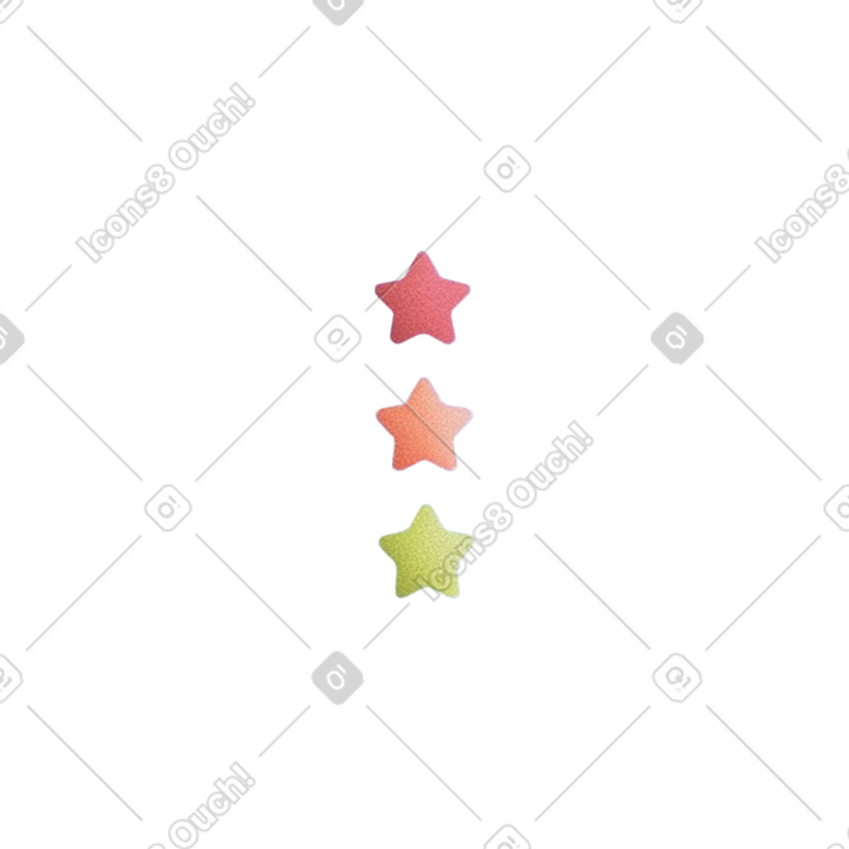 Grainy スタイルの 3つ星 のイラストをPNG、SVG形式でダウンロード