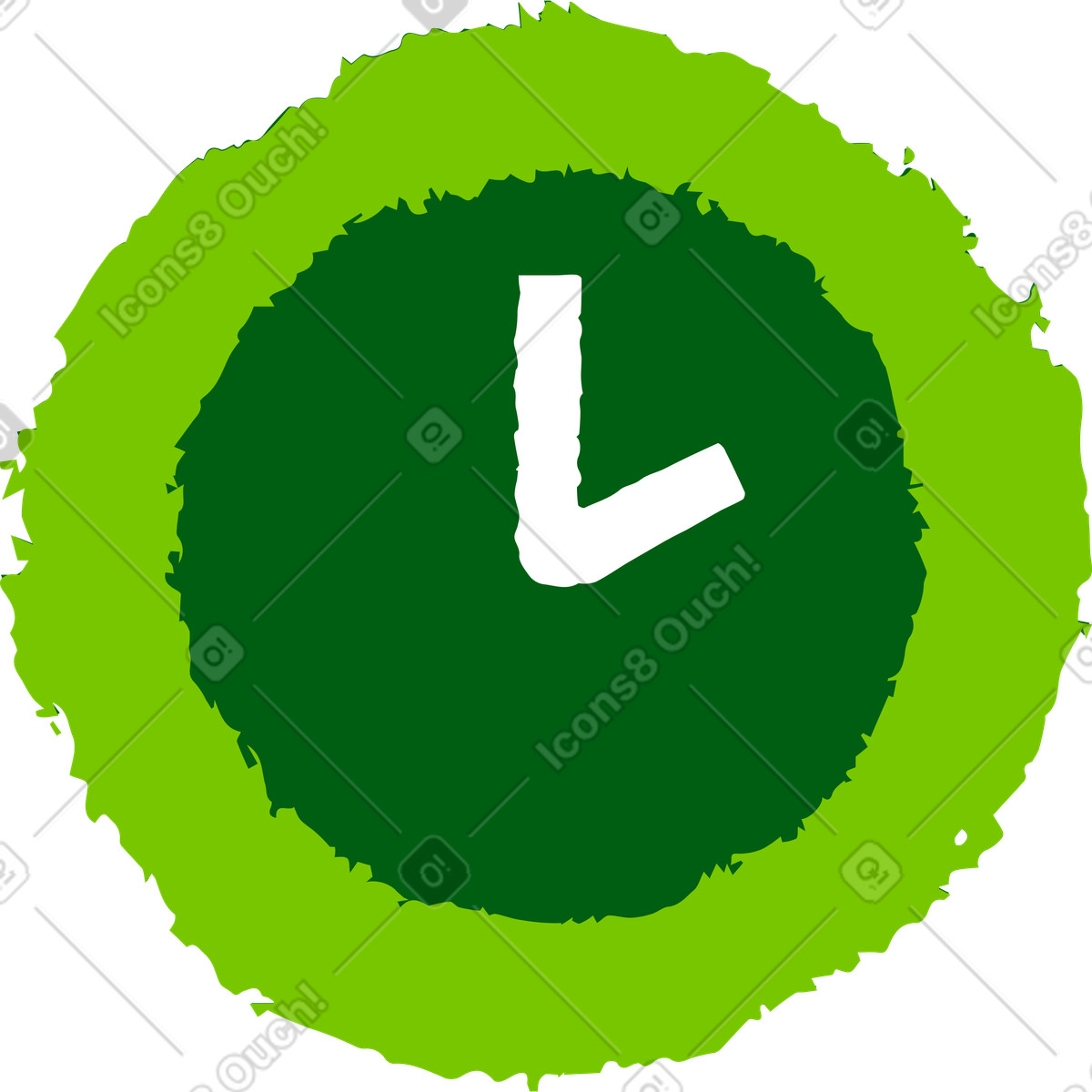Clock illustration in Mirage style download in PNG, SVG