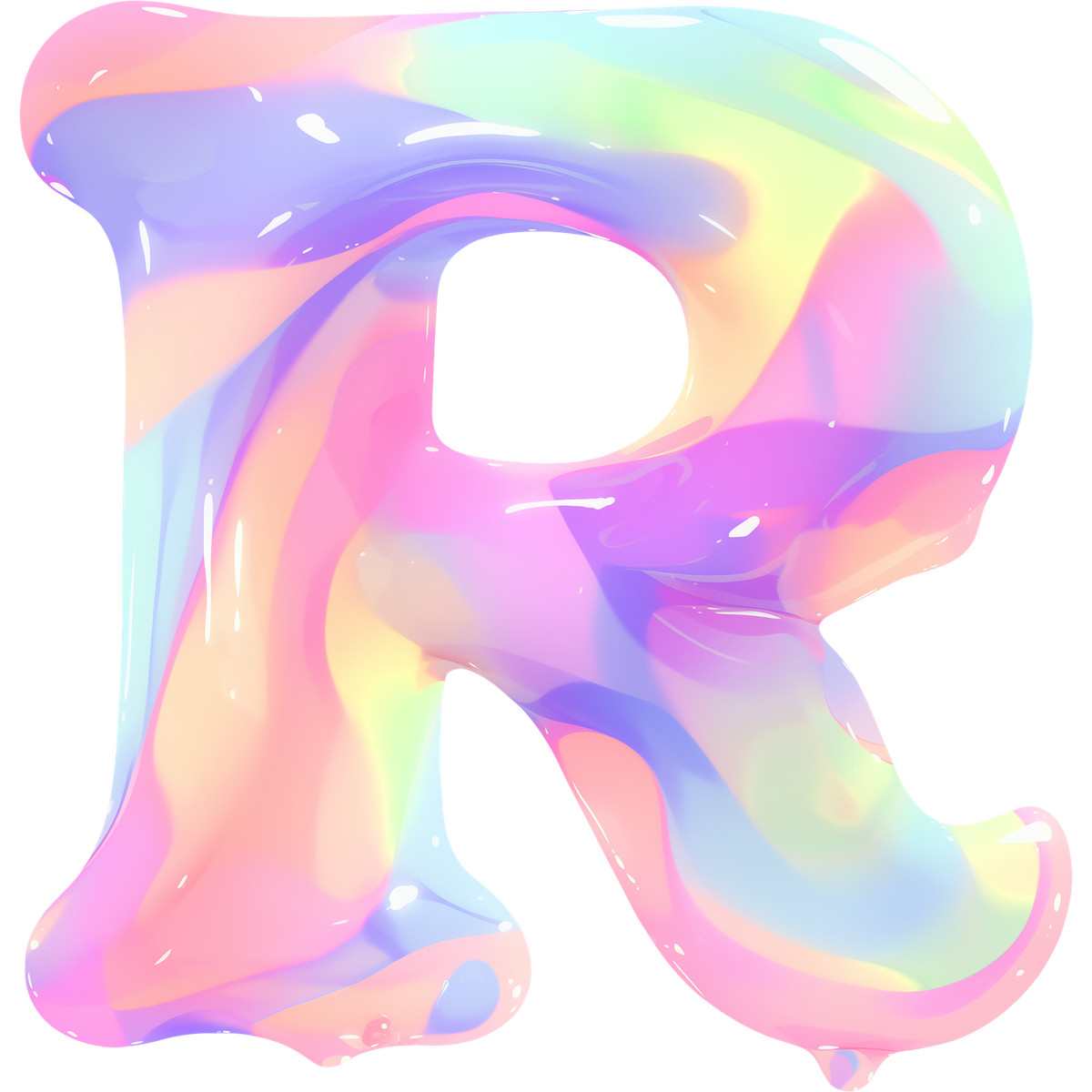 Fluid スタイルの 文字r のイラストをPNG、SVG形式でダウンロード