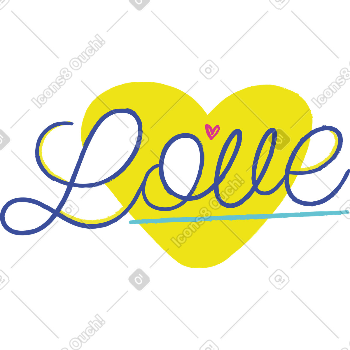 Amore illustrazione in stile Lime scarica in PNG, SVG