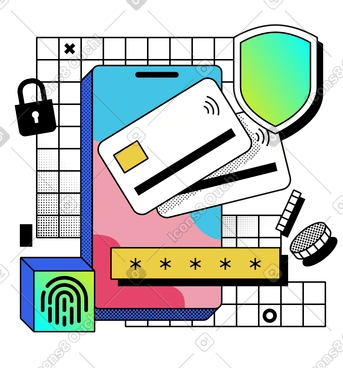 Sécurité bancaire en ligne avec vérification du mot de passe PNG, SVG