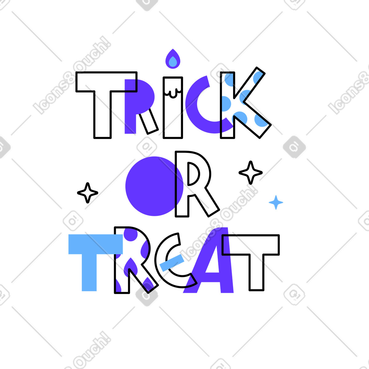 Illustration Des bonbons ou un sort dans le style Pablita à télécharger aux formats PNG, SVG