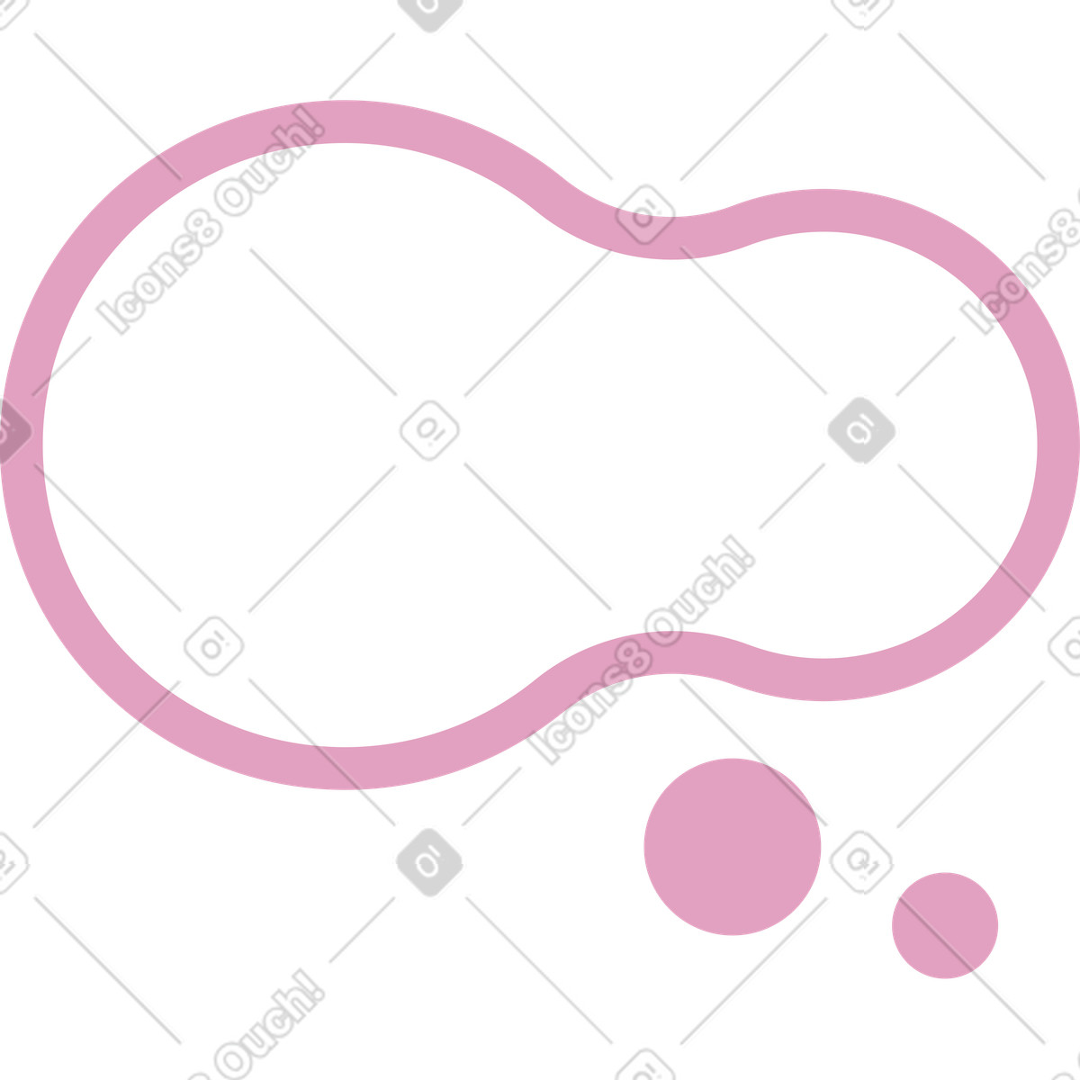 Pink blop illustrazione in stile Marginalia scarica in PNG, SVG