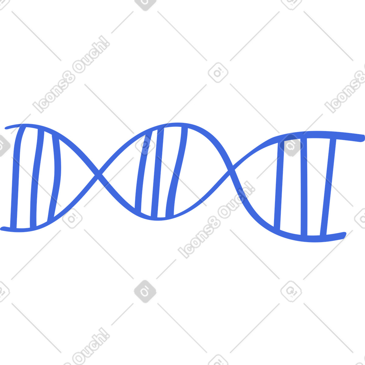 Ilustración Dna double helix strand icon for genetics and molecular biology en estilo Ballpoint Pen a descargar en PNG y SVG