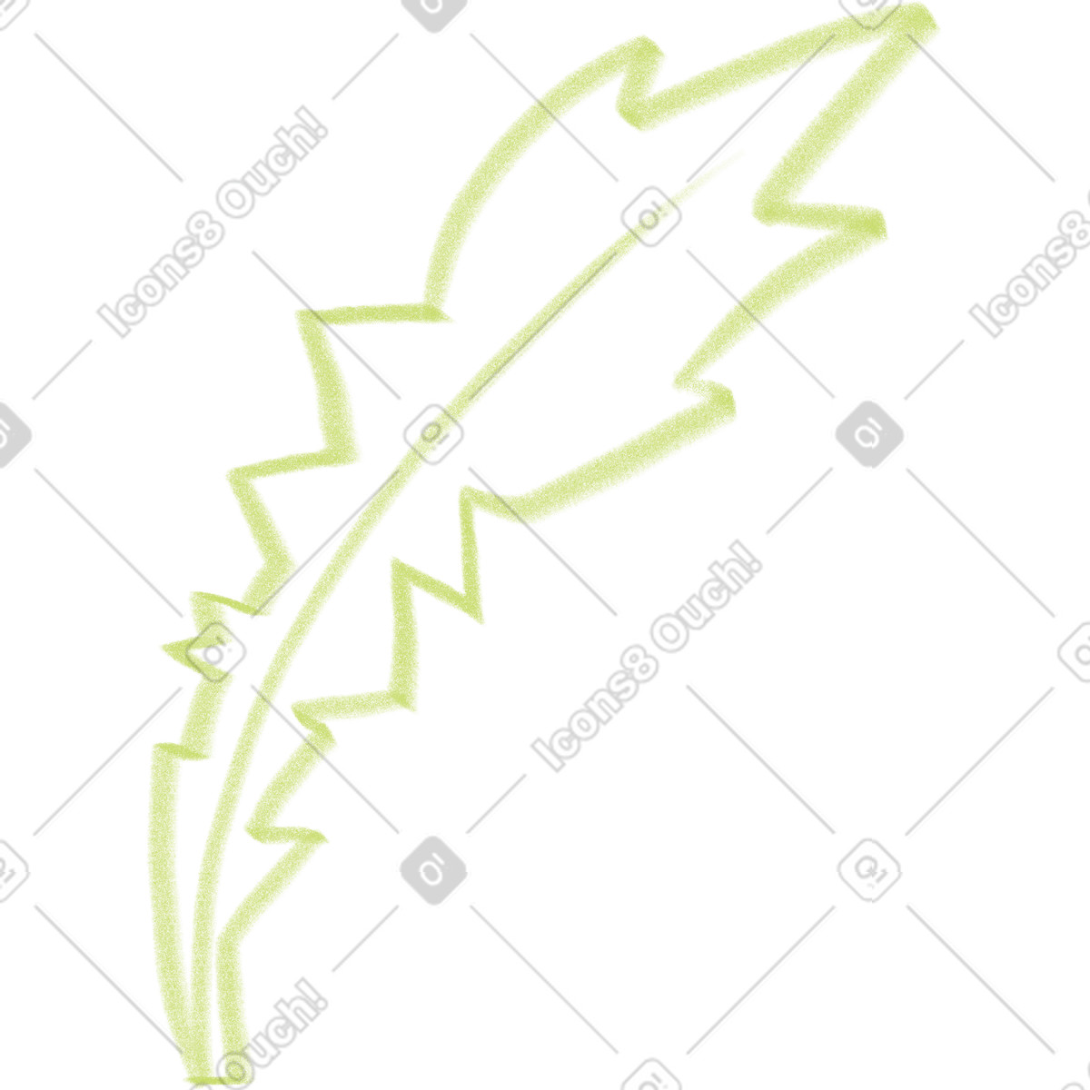 Ilustración Dandelion leaf en estilo Doodle a descargar en PNG y SVG