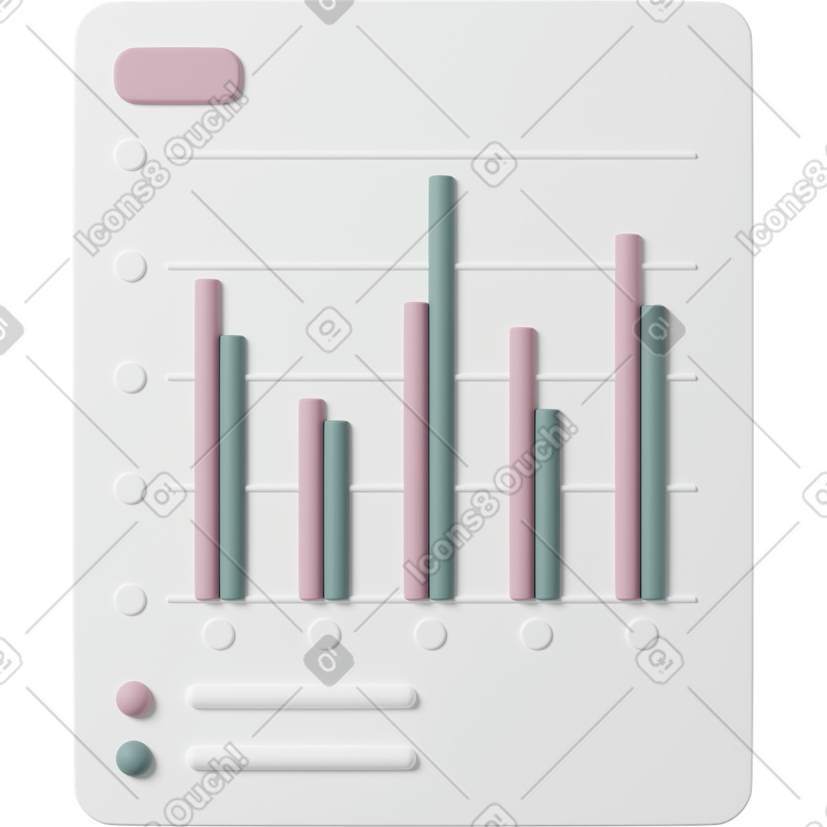 Ilustração de Chart em no estilo 3D Casual life para baixar em PNG, SVG