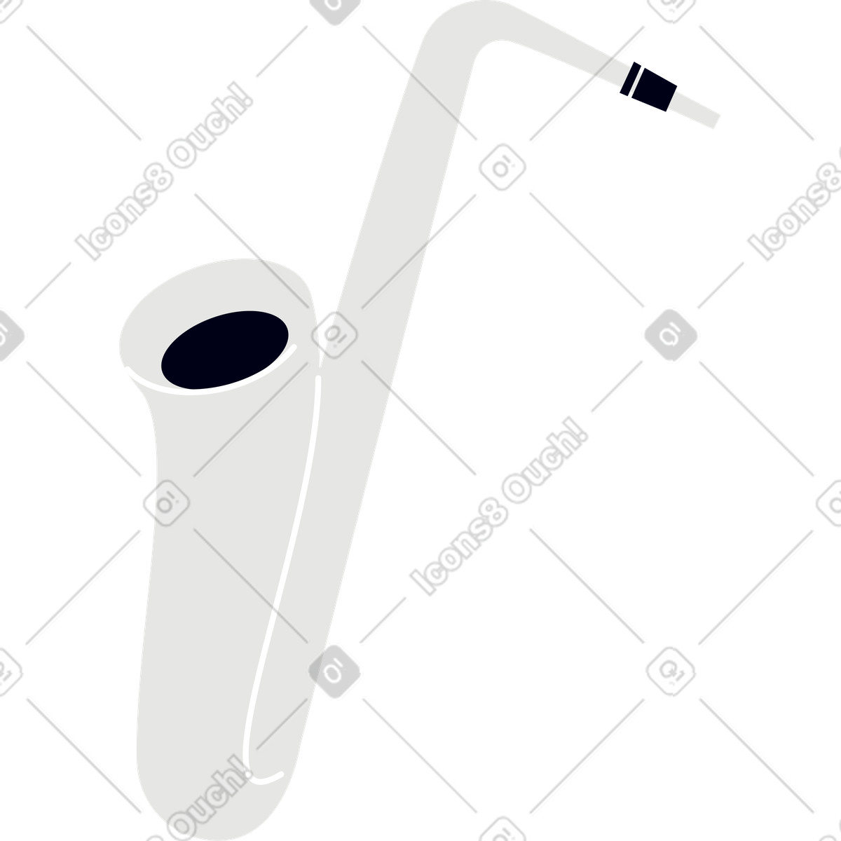 Saxophon-Illustration im Airy-Stil als Download in PNG, SVG