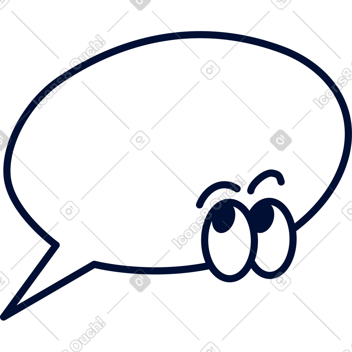 Sprechblase-Illustration im Blink-Stil als Download in PNG, SVG