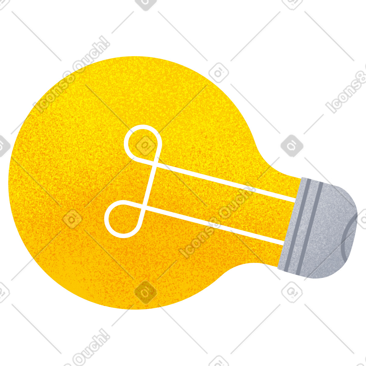 下载 Willowy 风格的 Yellow light bulb 插画，支持 PNG、SVG 格式