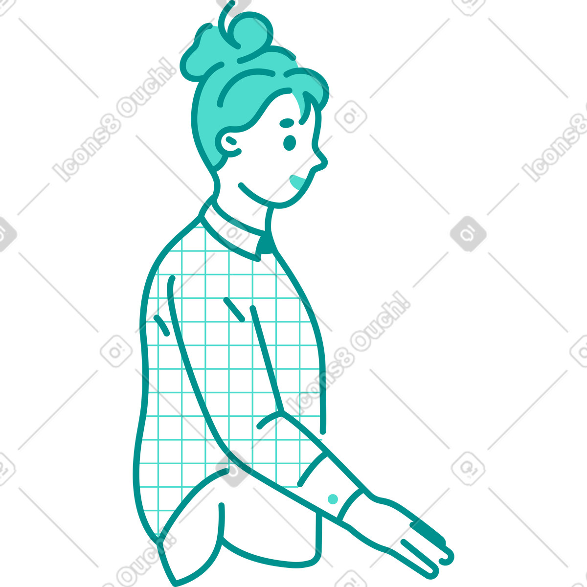 Ilustração de Mulher em no estilo Natty para baixar em PNG, SVG