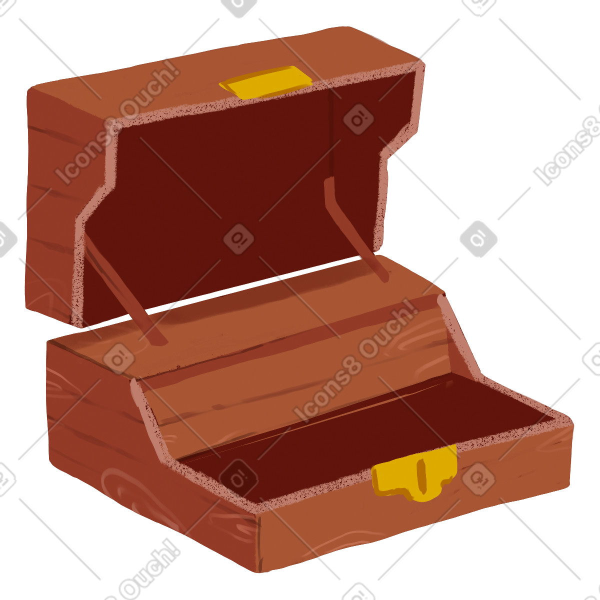 Valuables box-Illustration im Ikigai-Stil als Download in PNG, SVG