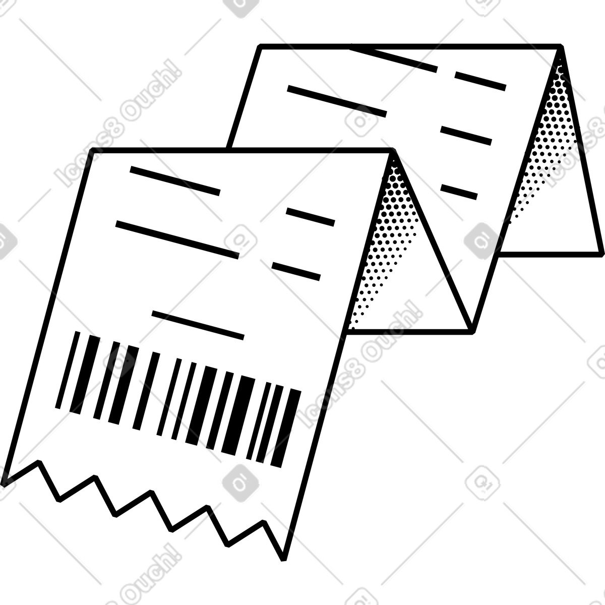 Ricevuta di vendita illustrazione in stile Memphis scarica in PNG, SVG