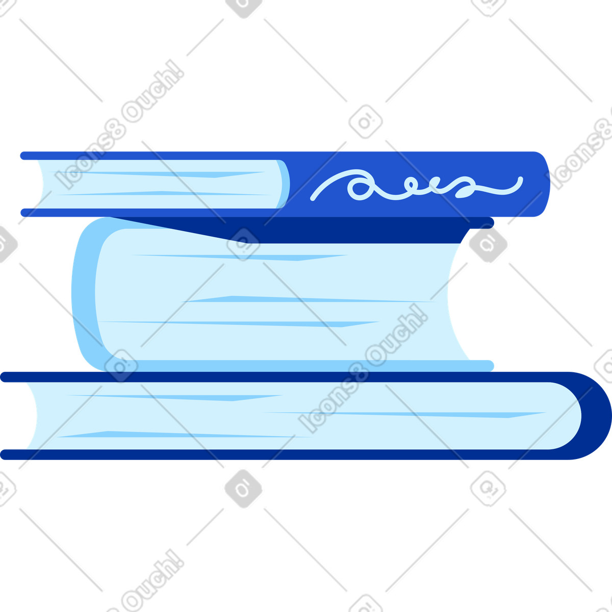 Ilustración Pila de libros en estilo Glossy a descargar en PNG y SVG
