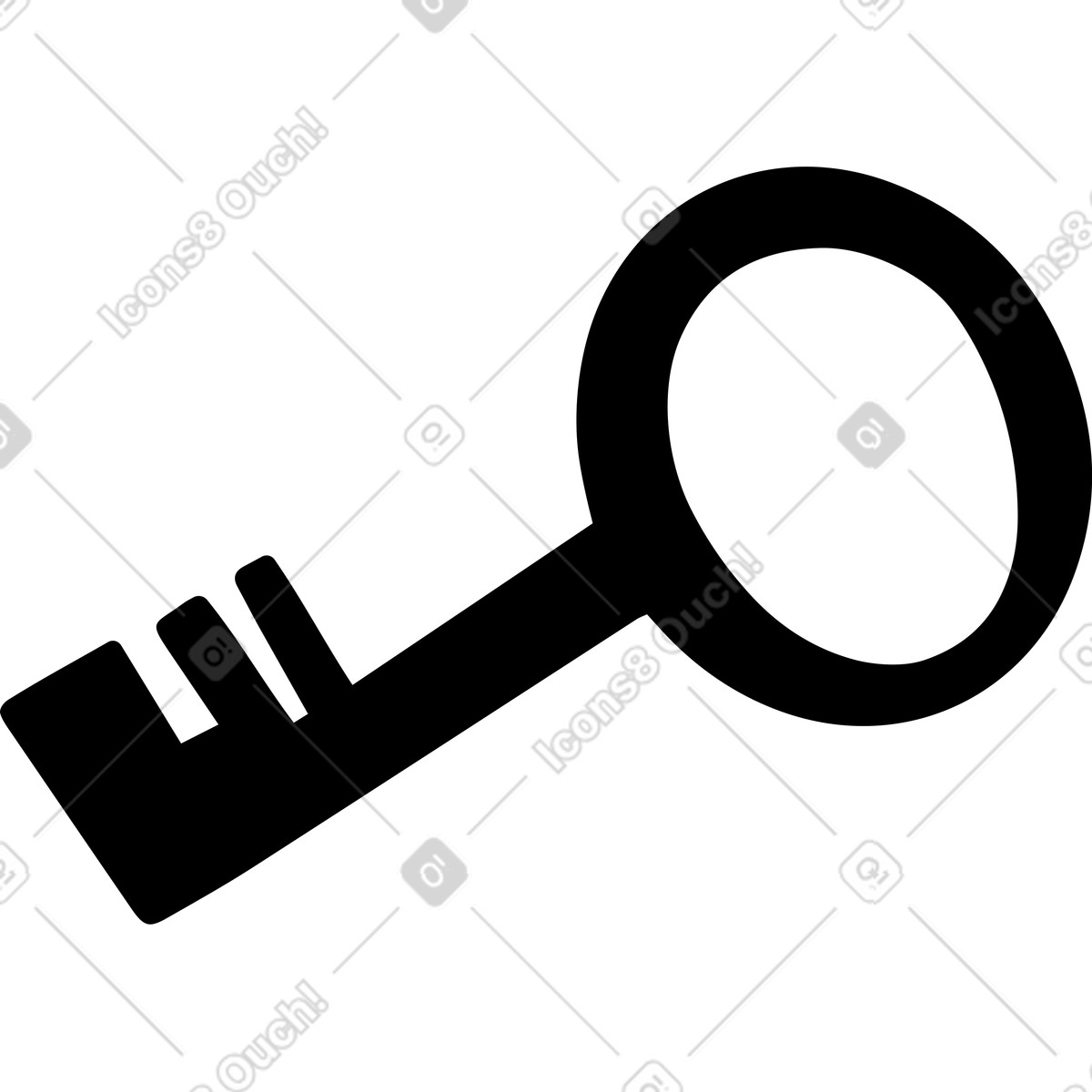 Key illustration in Journal style download in PNG, SVG
