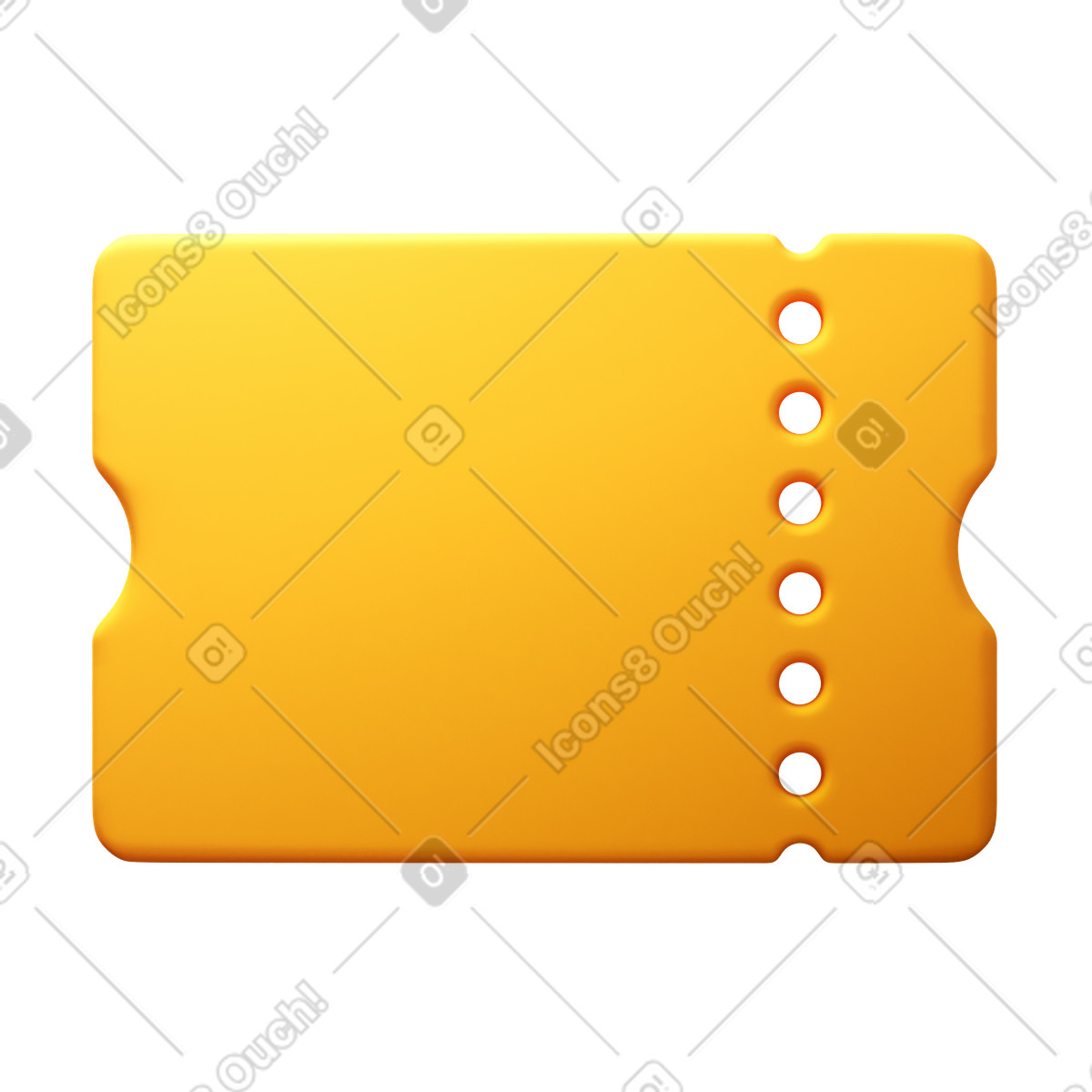 Ilustração de Ticket em no estilo 3D Fluency para baixar em PNG, SVG