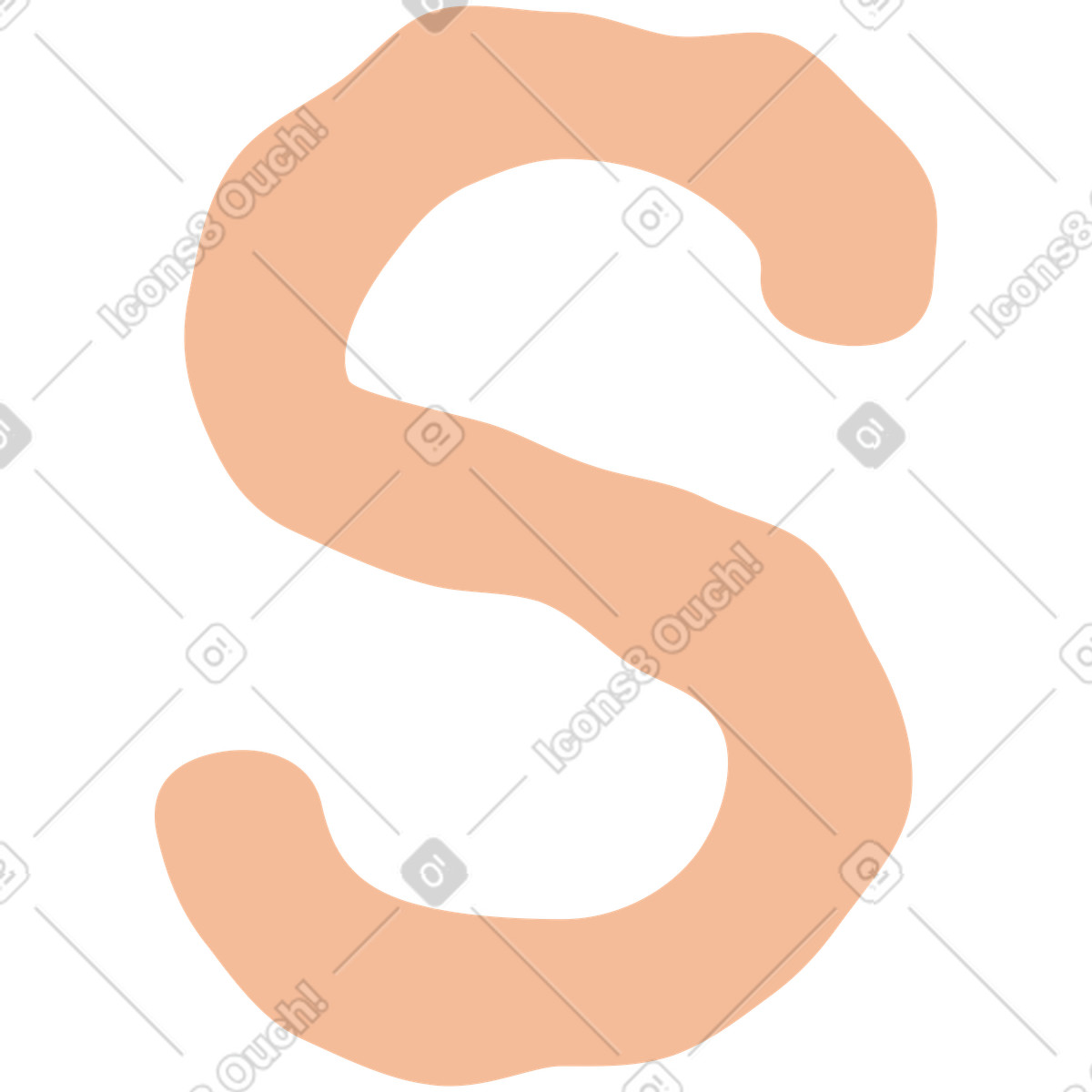 Letter s illustrazione in stile Stripy scarica in PNG, SVG