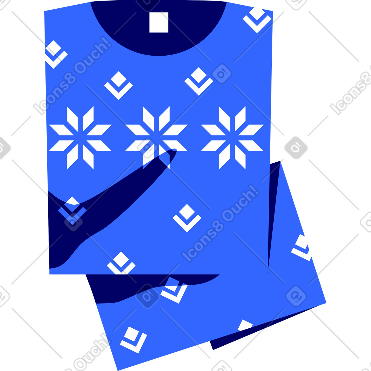 下载 Lounge 风格的 Christmas sweater 插画，支持 PNG、SVG 格式