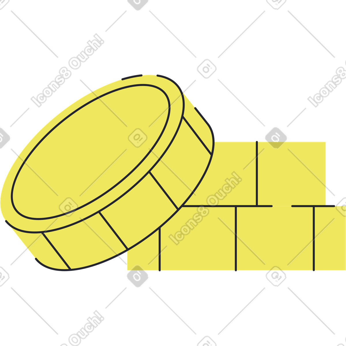 Ilustração de Pequena pilha moedas em no estilo Boba para baixar em PNG, SVG