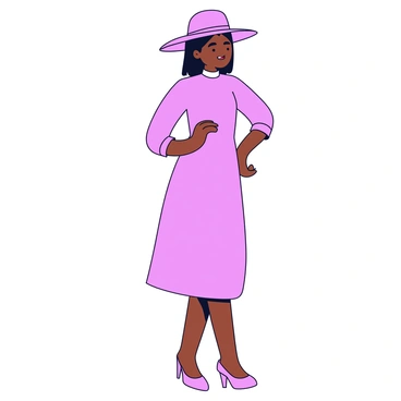 A minimalist silhouette of a fashionable figure against a simple background
