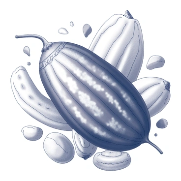 A vibrant piece of street art depicting a stylized cocoa pod