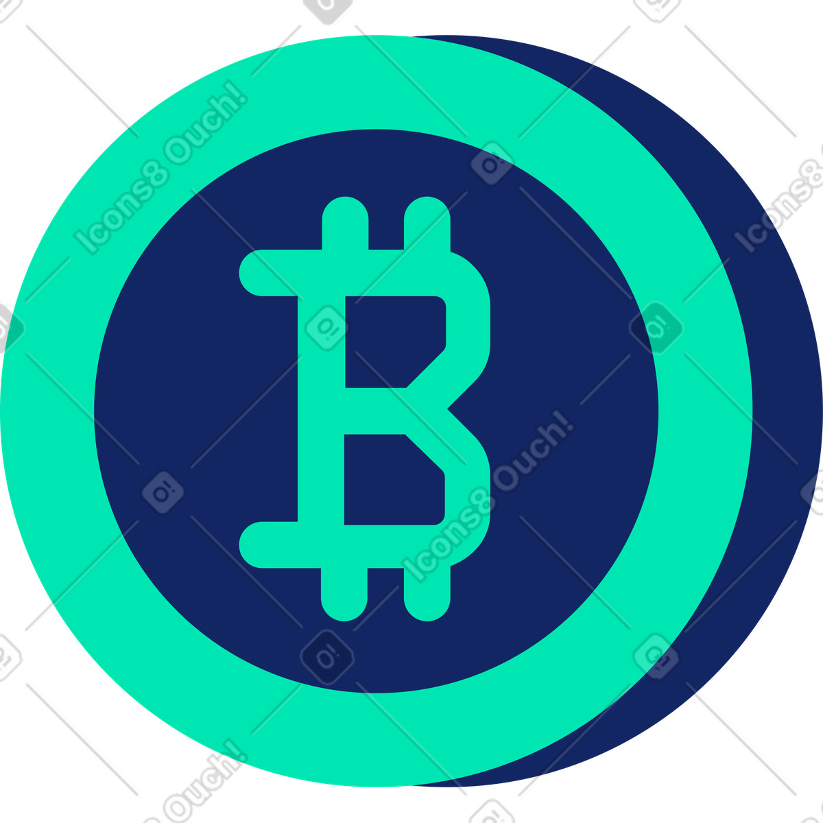 Ilustração de Bitcoin em no estilo Cyborg para baixar em PNG, SVG