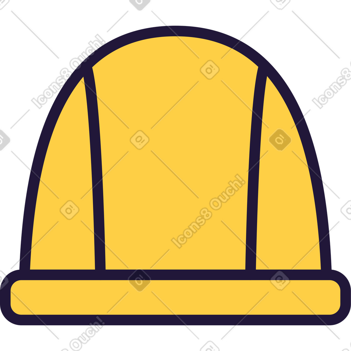 Ilustración Casco de seguridad en estilo Conifer a descargar en PNG y SVG