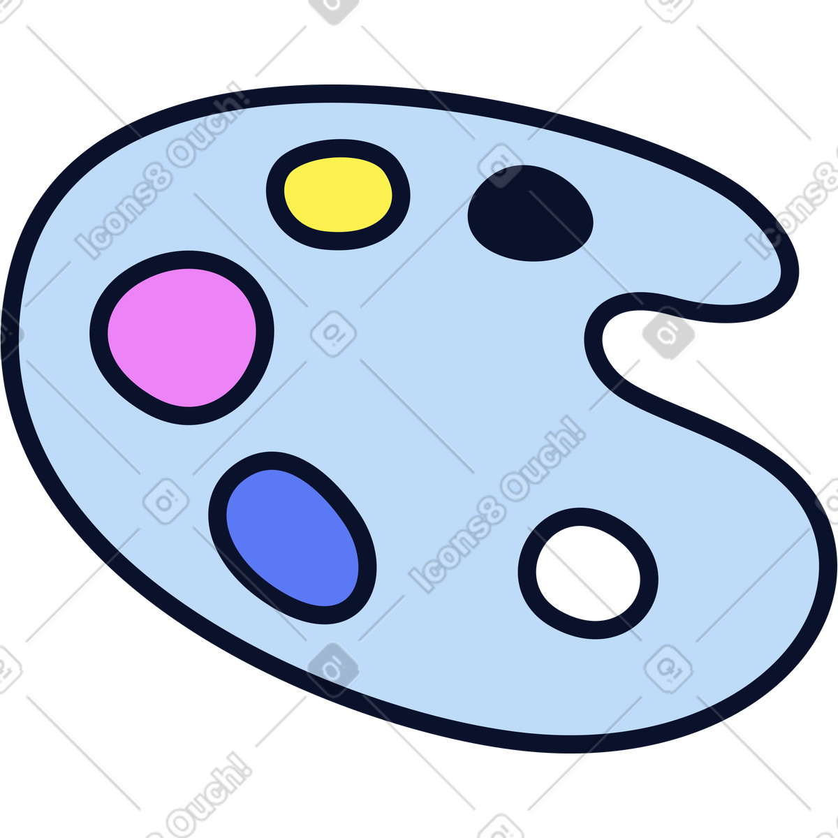 Illustration Palette dans le style Flexy à télécharger aux formats PNG, SVG