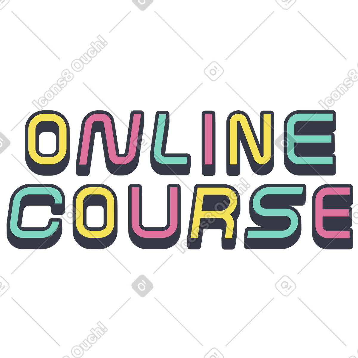Online kurs-Illustration im Abstract-Stil als Download in PNG, SVG