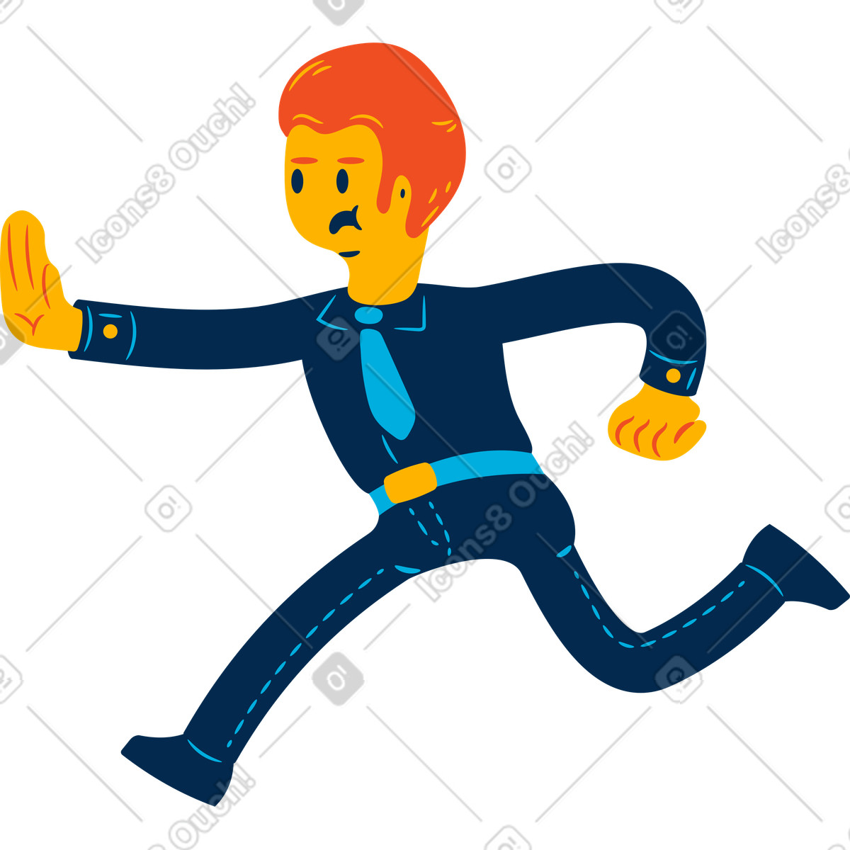 Ilustración Hombre policía en estilo Flame a descargar en PNG y SVG