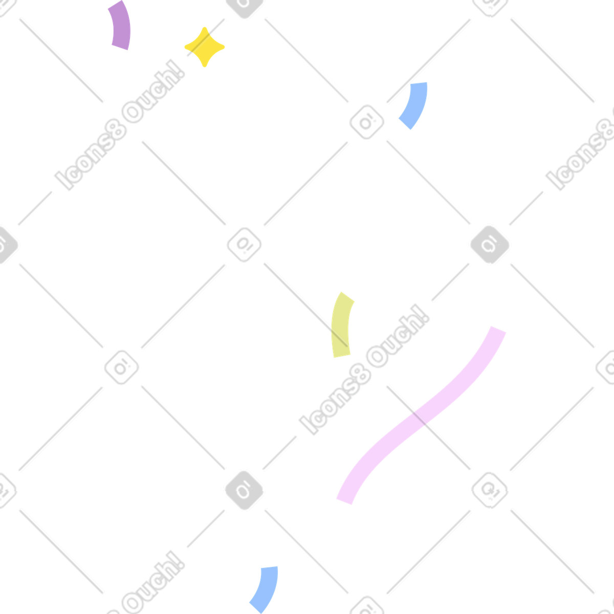 Confetti illustration vibrant clipart colorful graphics available in GIF and PNG