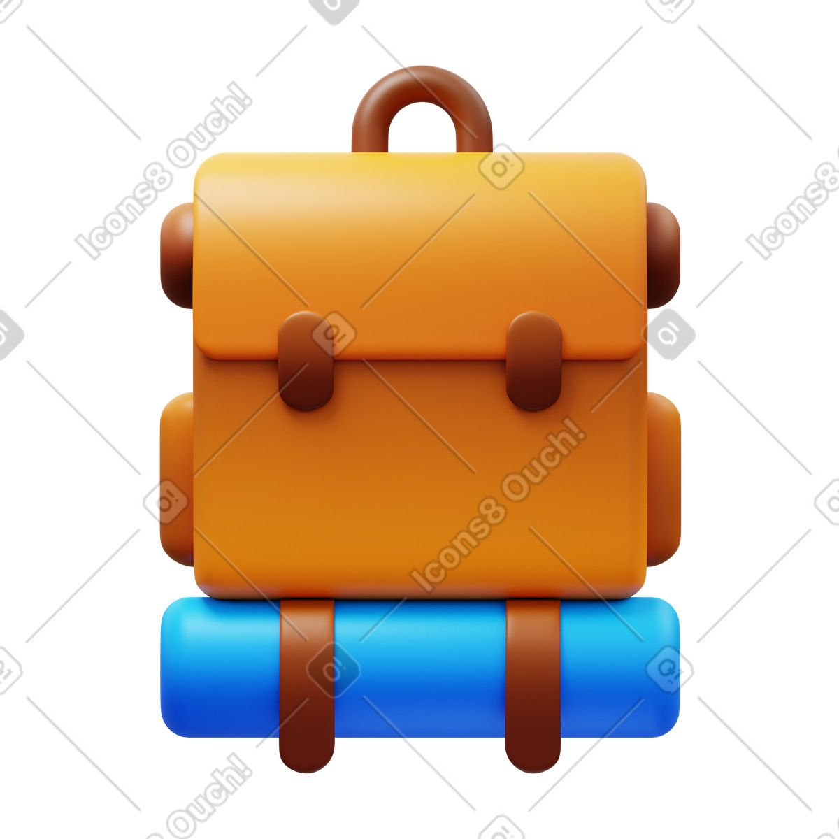 Ilustración Mochila en estilo 3D Fluency a descargar en PNG y SVG