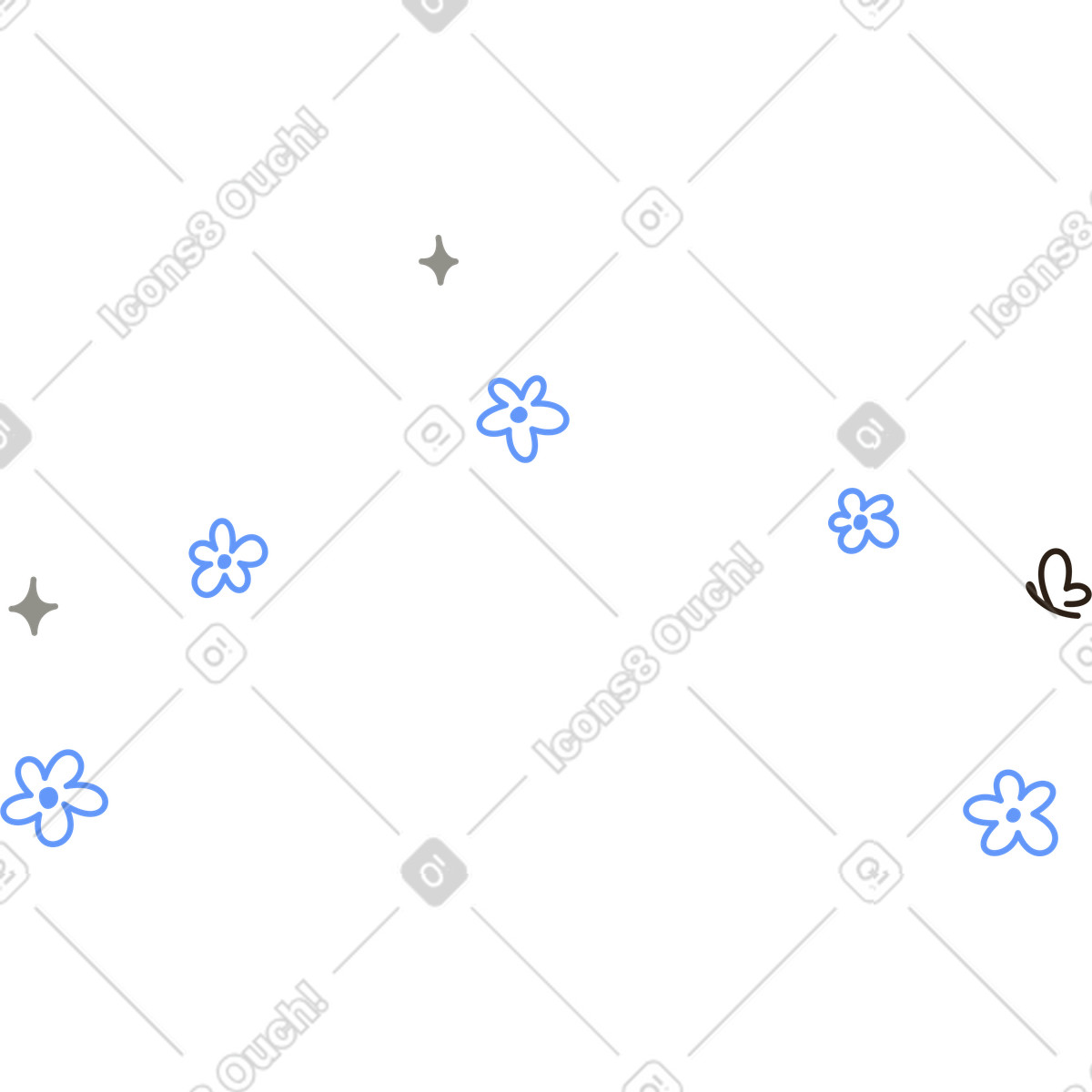 Blumen-Illustration im Plain-Stil als Download in PNG, SVG