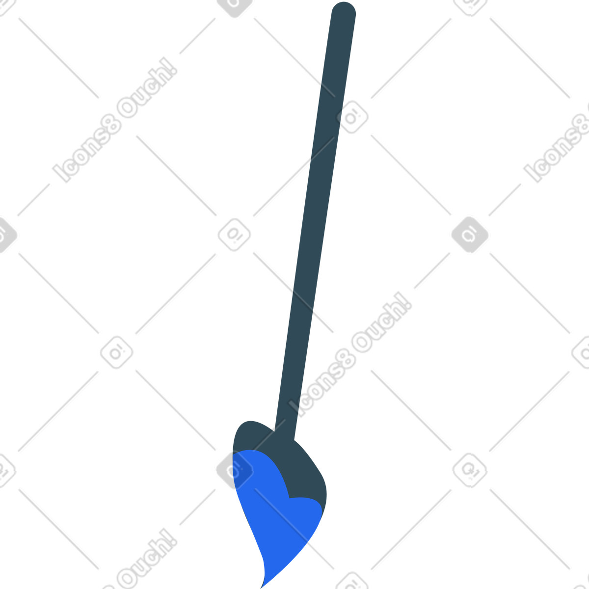 Ilustración Cepillo en estilo Kingdom a descargar en PNG y SVG