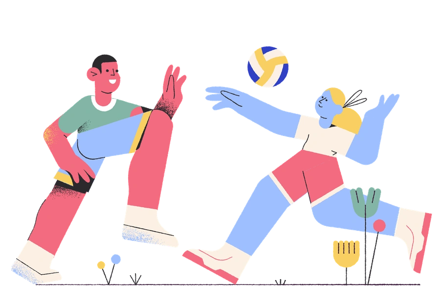 A richly textured scene with grainy gradients and tactile surface details - Textured illustration style