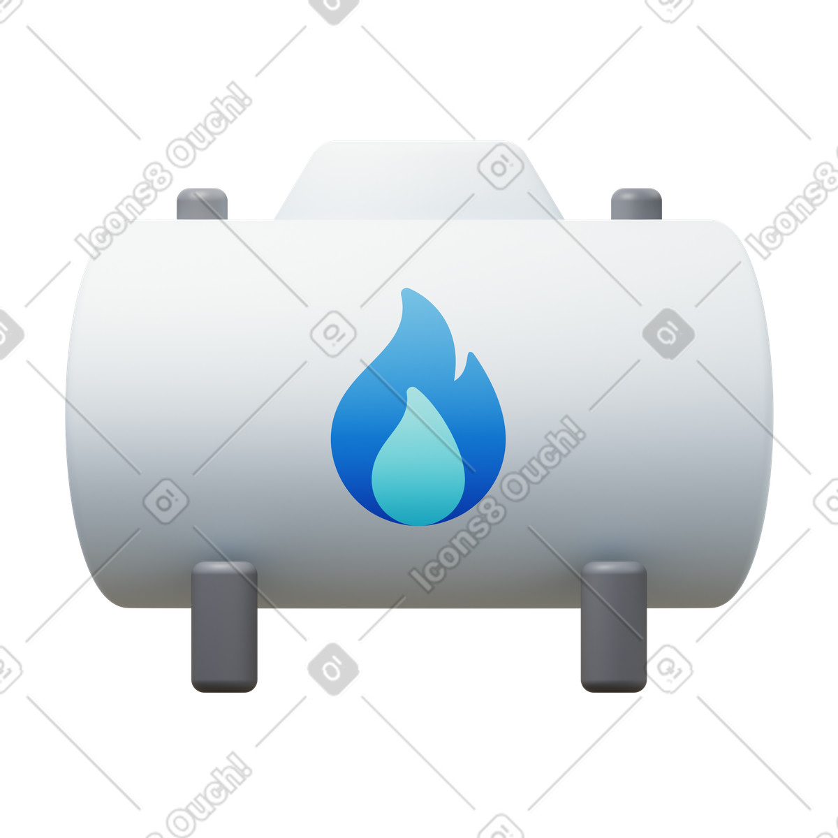 下载 3D Fluency 风格的 Bulk gas tanker 插画，支持 PNG、SVG 格式