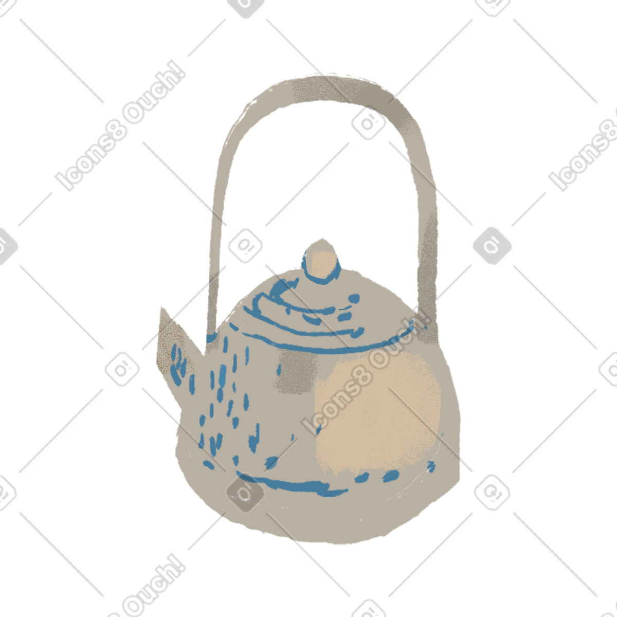 下载 Ikigai 风格的 水壶 插画，支持 PNG、SVG 格式