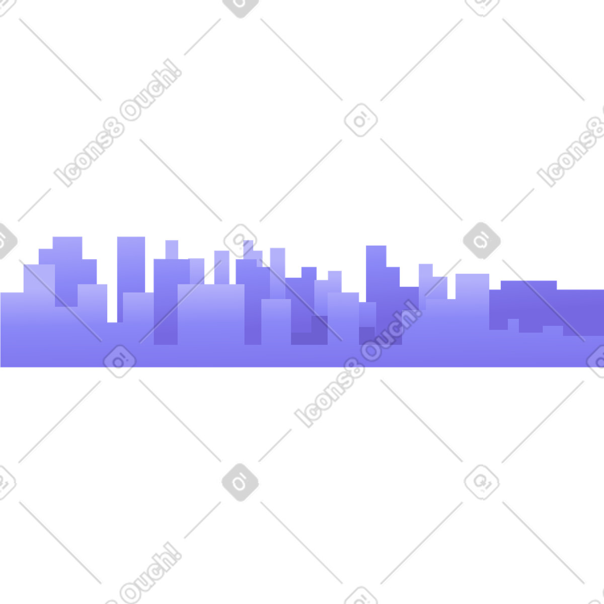 Vivid スタイルの 夜の都市住宅のシルエット のイラストをPNG、SVG形式でダウンロード