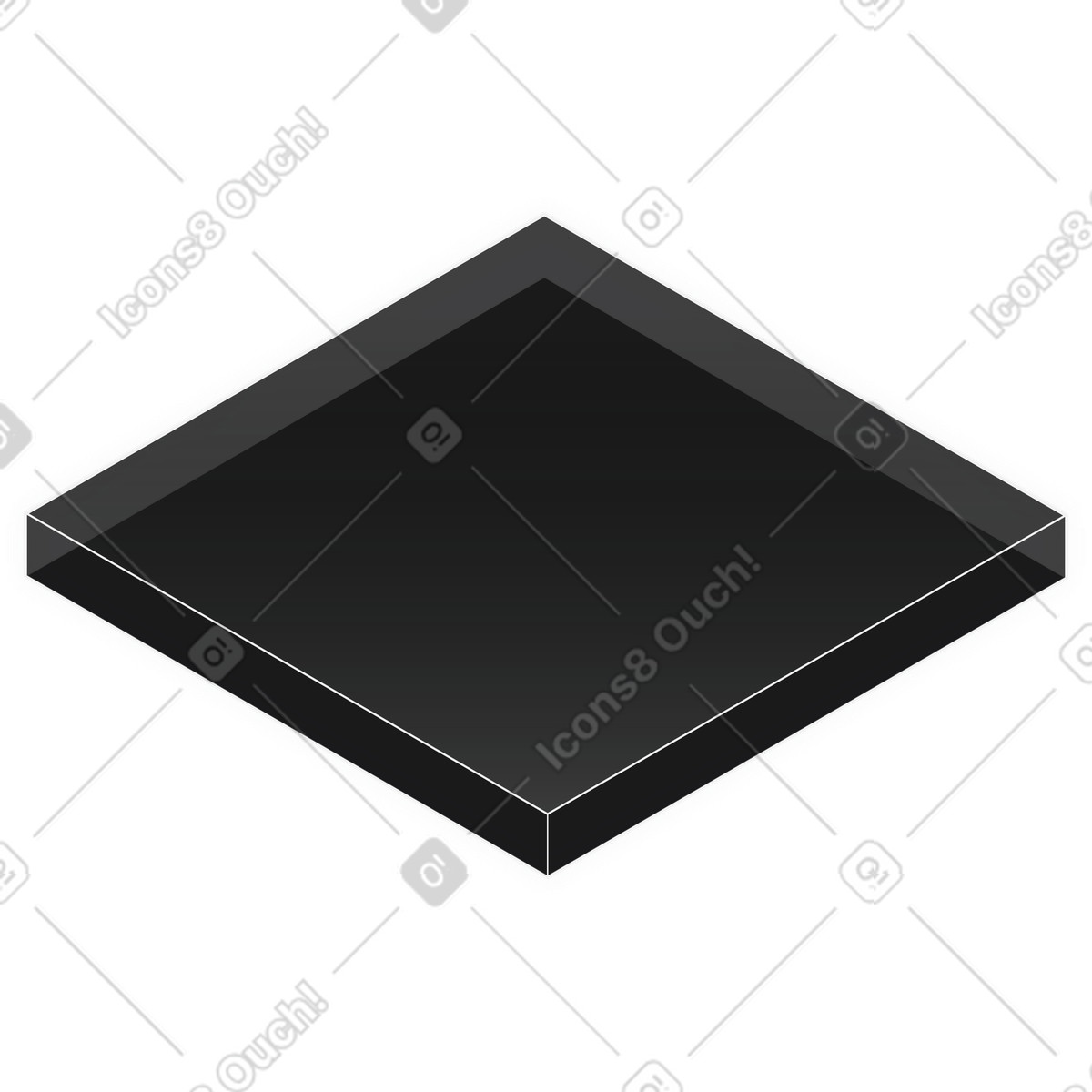 White base platform illustration in Inverse style download in PNG, SVG